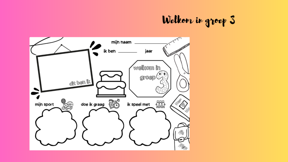 Welkom in groep 3