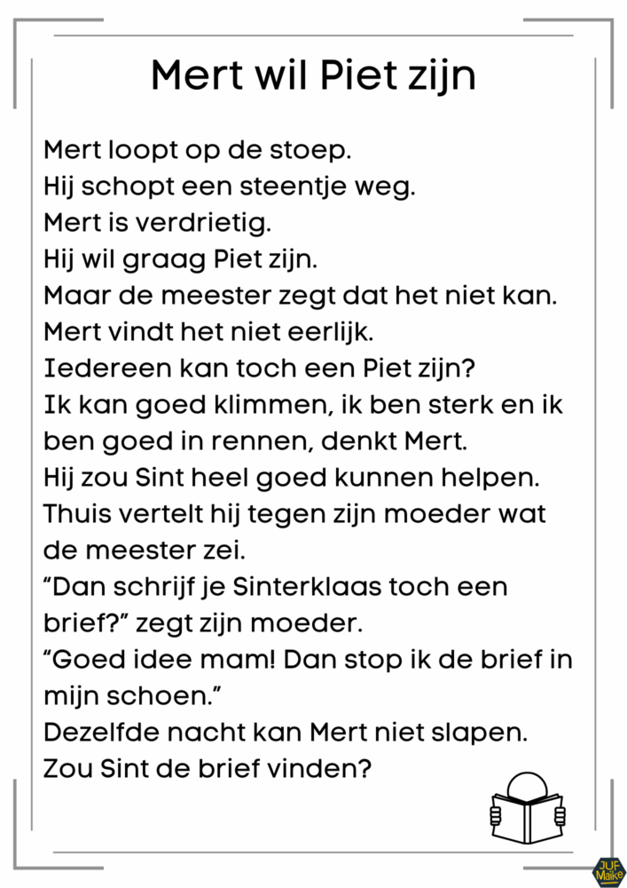 Mert wil piet zijn begrijpend lezen