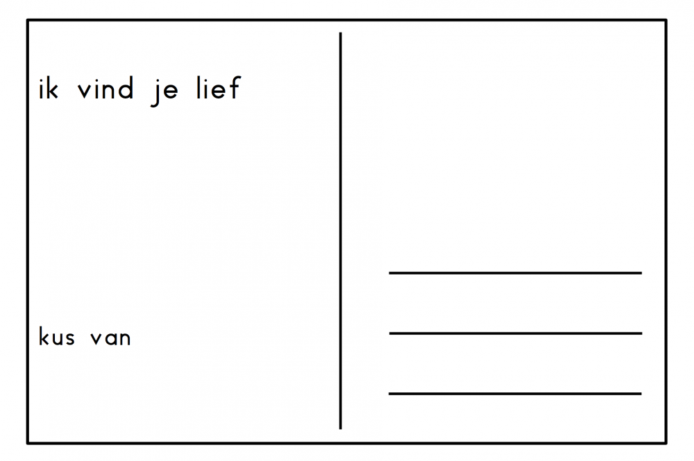 Valentijnskaart ik vind je lief