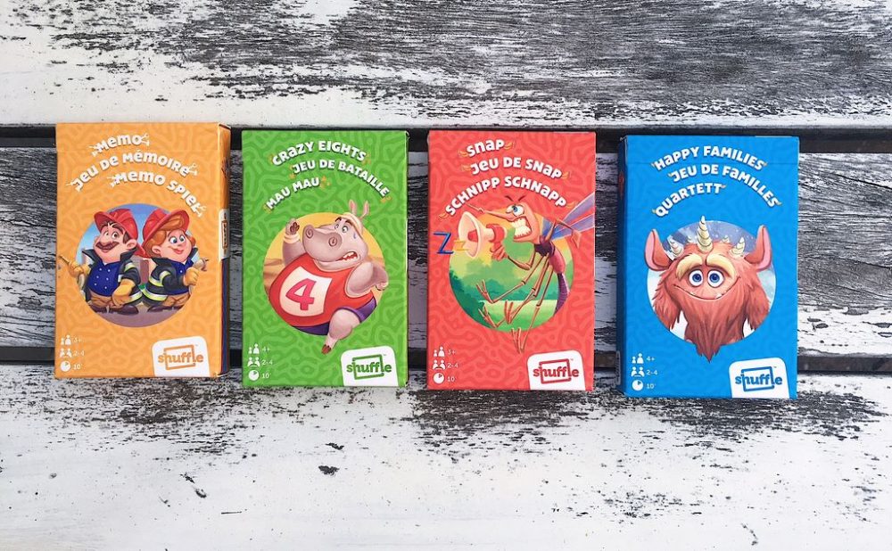 Review: Spellen van Shuffle (Memory, Crazy Eights, Snap en Kwartet)