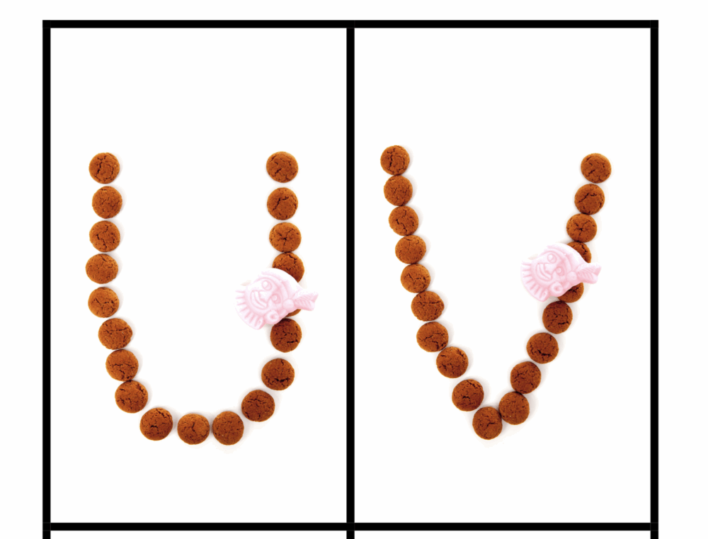 Letters van pepernoten 