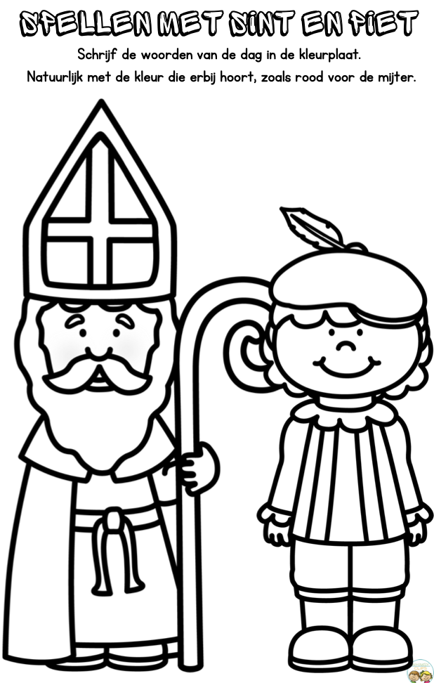 Oefenen met spellen Sinterklaas