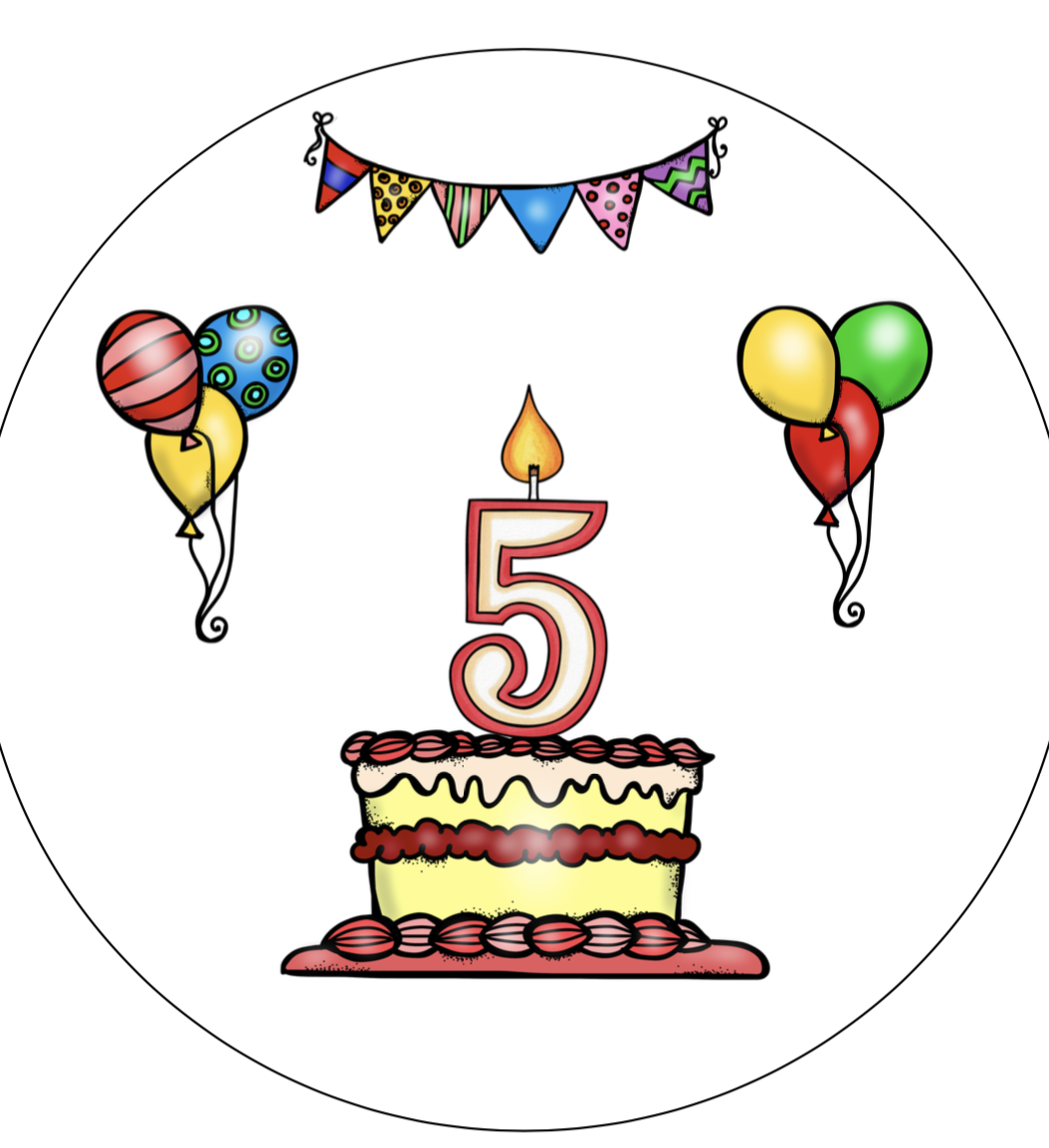 Verjaardagshoed 5 jaar