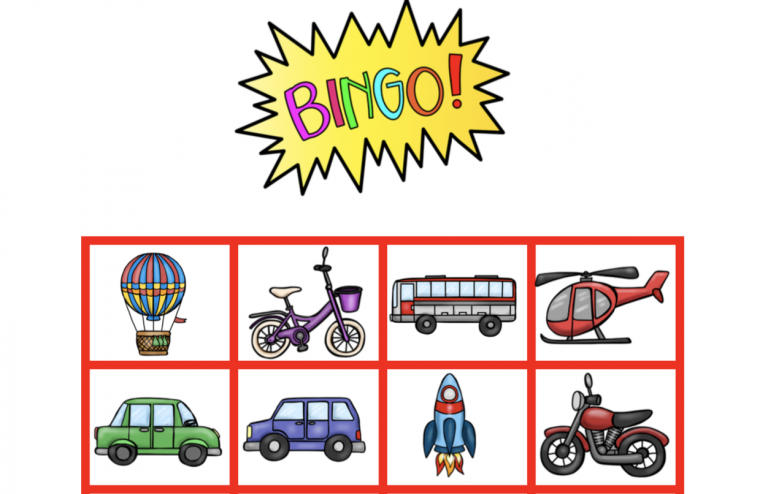 Thema vervoer bingo