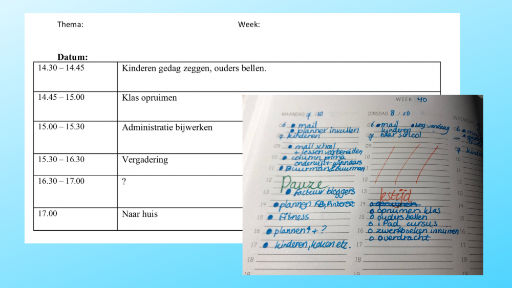 Planning: tijd na schooltijd plannen