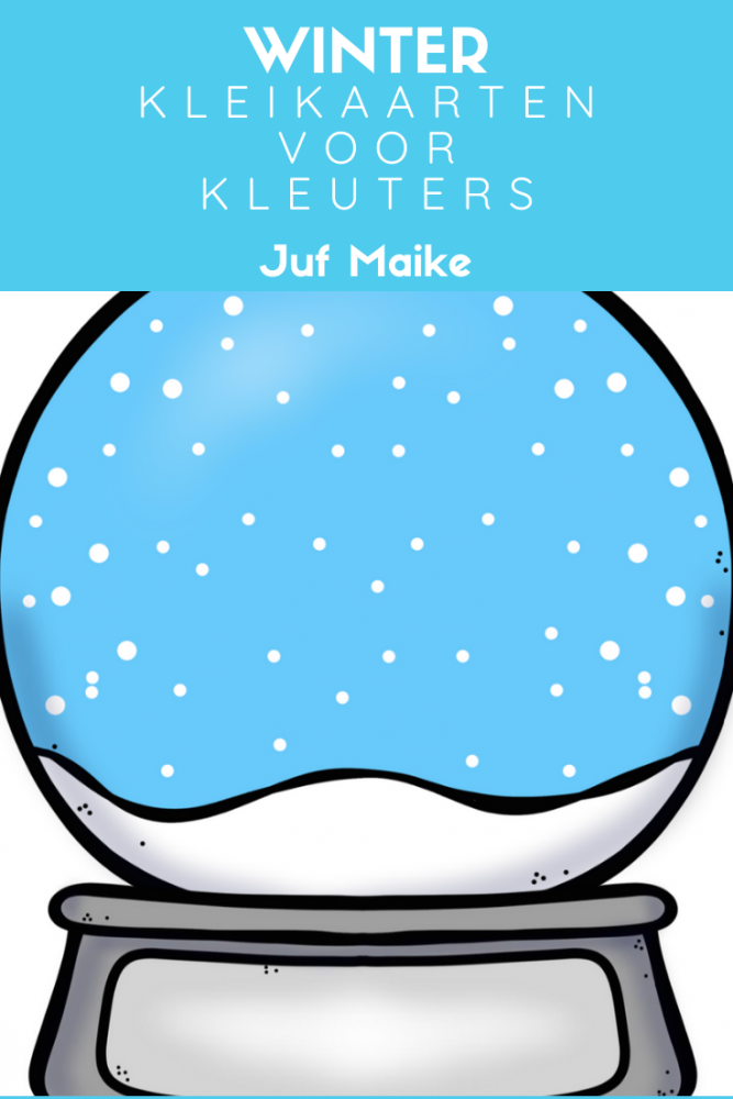 Kleikaarten thema winter voor kleuters; Maak zelf een sneeuwbal