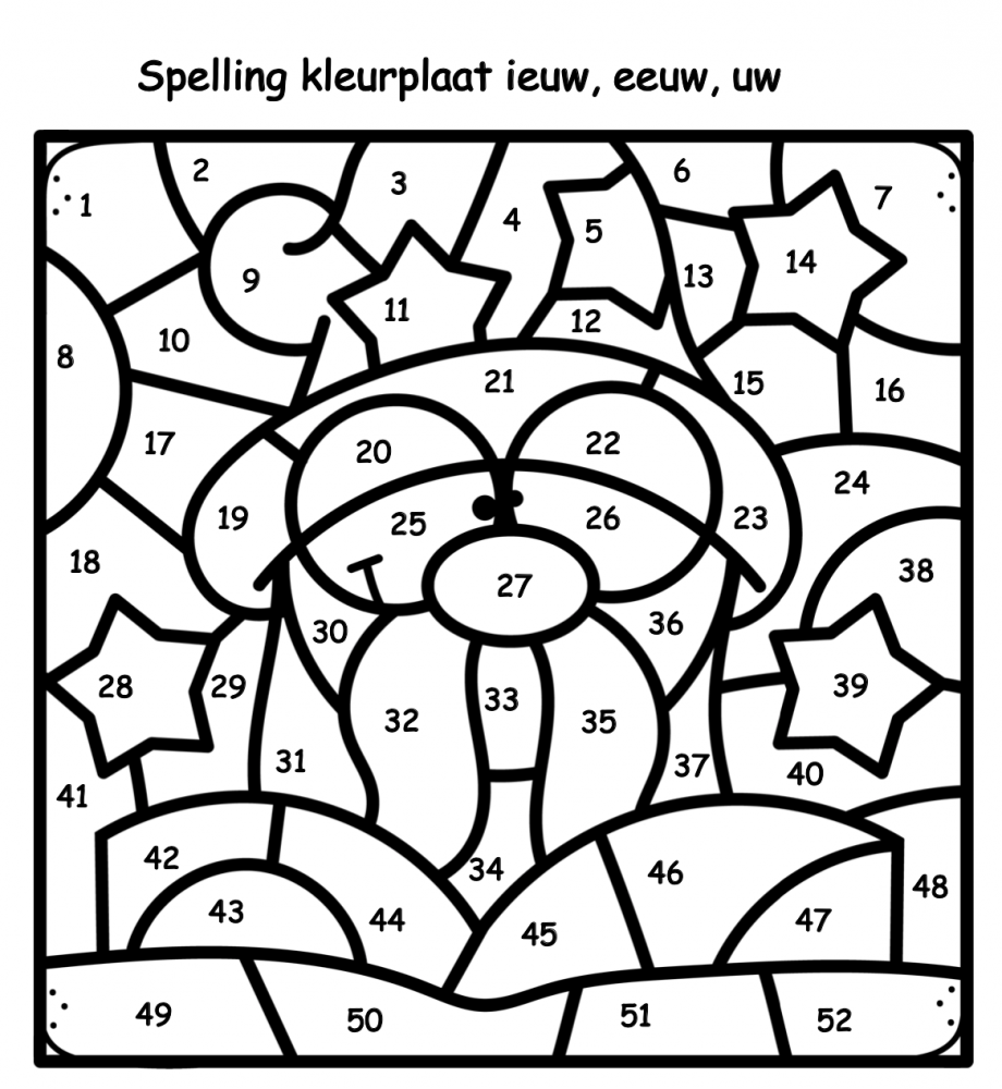 Verwonderend Kleurplaten spelling - lastige stukjes • Juf Maike AN-02