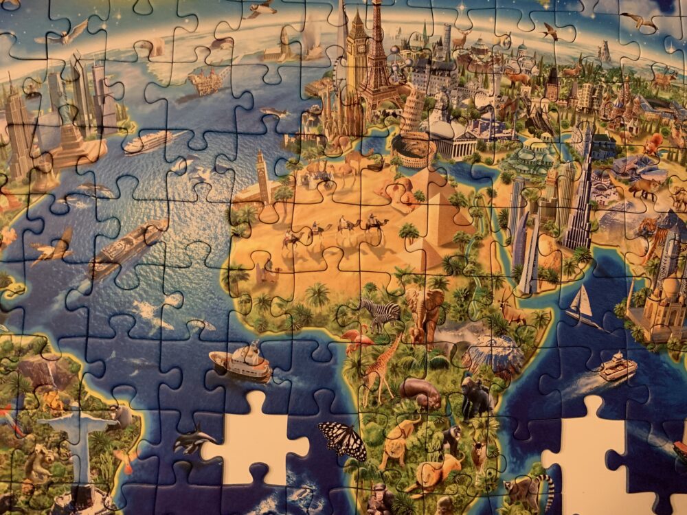 Puzzel wereld