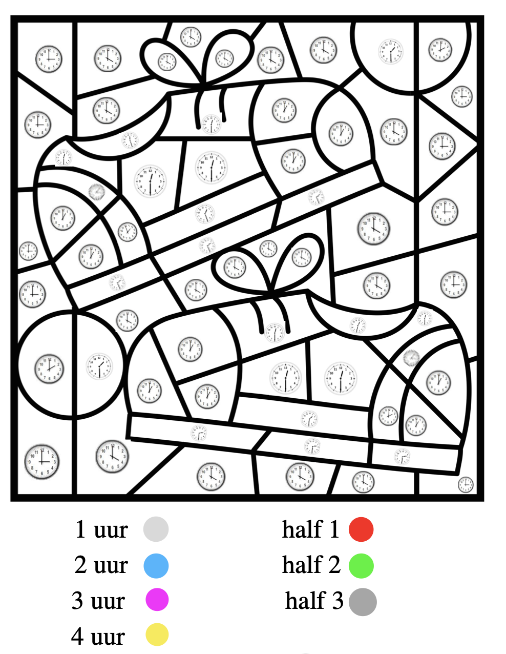 Kleuren op code sport en voetbal groep 3