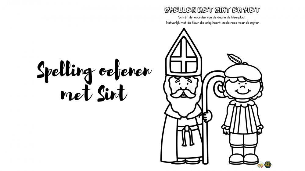 Spelling oefenen met Sint