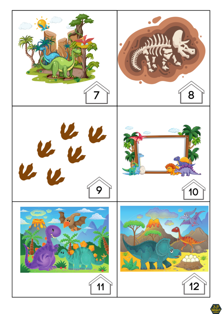 Opdrachtkaarten dino's