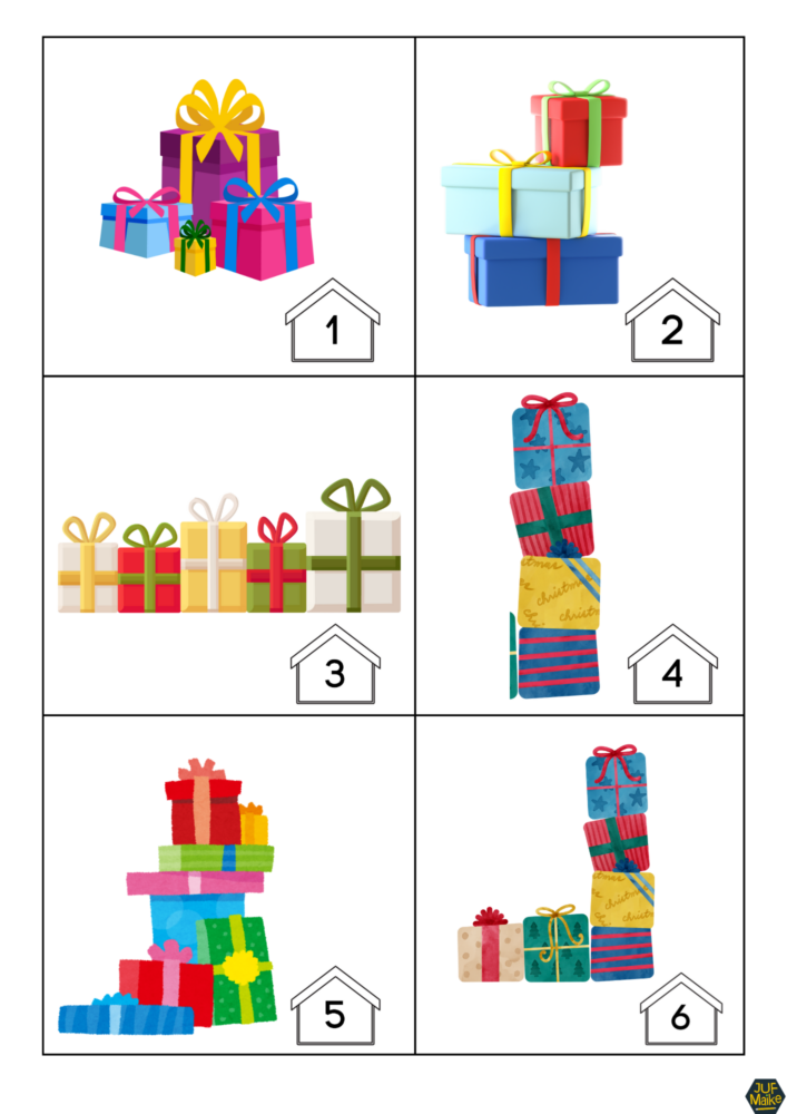 Opdrachtkaarten pakjes of cadeautjes