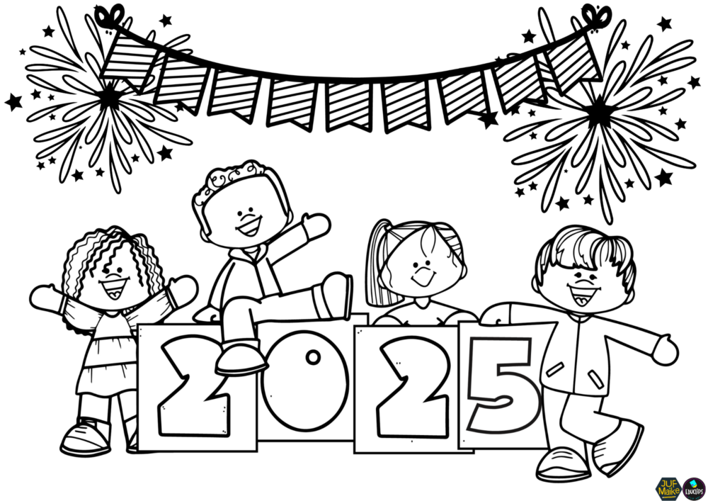 Kleurplaat 2025 kinderen