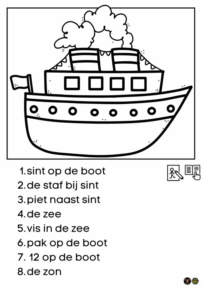 Teken wat je leest Sint startende lezers