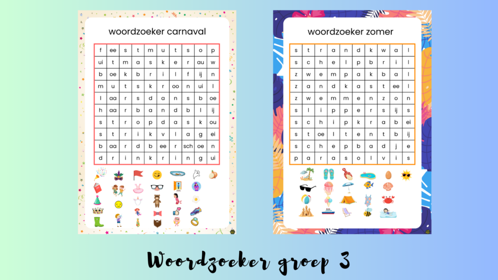 Woordzoeker groep 3