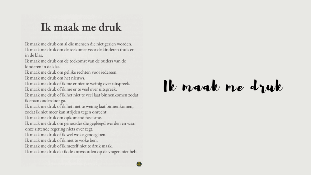 Ik maak me druk