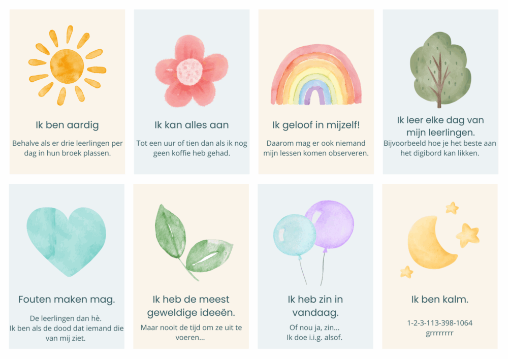 28 grappige leraar affirmaties